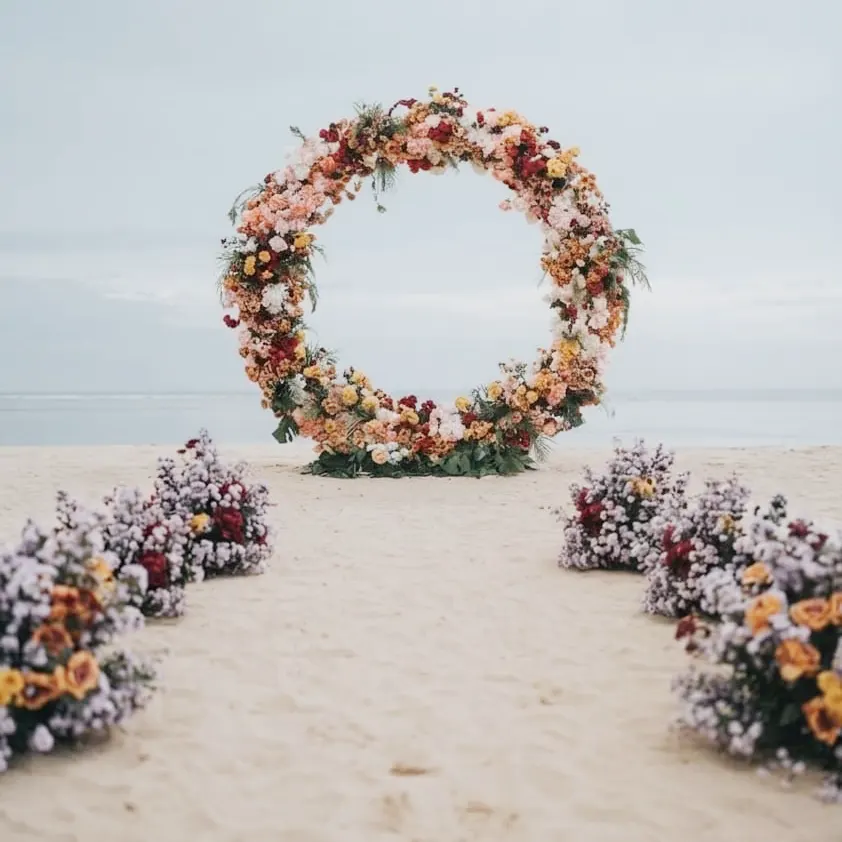 beach wedding proposal deco