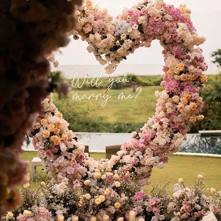 wedding proposal deco